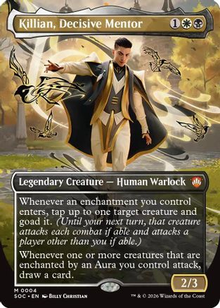 Killian, Decisive Mentor (Borderless) (SOC-004) - mythic - Foil