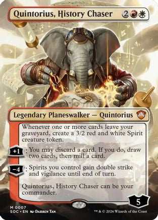 Quintorius, History Chaser (Borderless) (SOC-007) - mythic - Foil