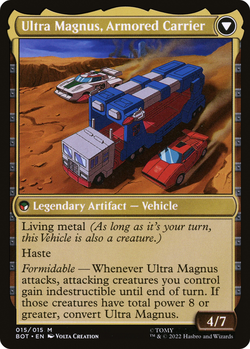 Ultra Magnus, Tactician // Ultra Magnus, Armored Carrier (BOT-015) - mythic: (convertdfc)