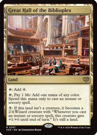 Great Hall of the Biblioplex (SOS-257) - rare - Foil