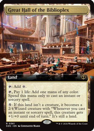 Great Hall of the Biblioplex (Extended Art) (SOS-361) - rare - Foil