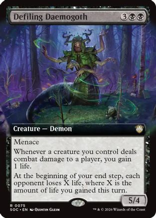 Defiling Daemogoth (Extended Art) (SOC-075) - rare