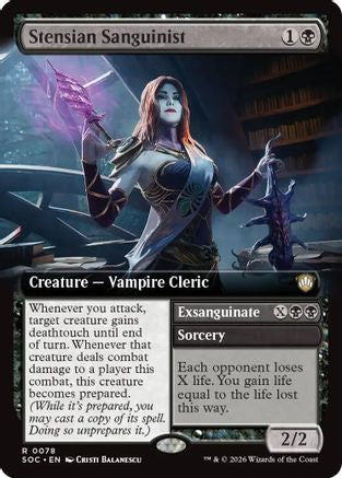 Stensian Sanguinist (Extended Art) (SOC-078) - rare