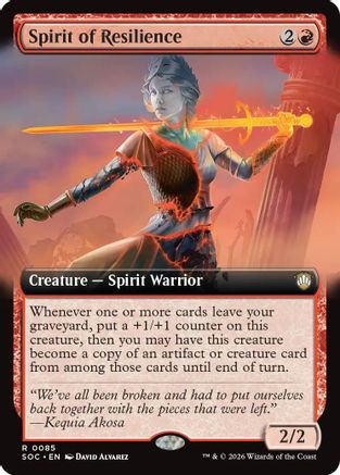 Spirit of Resilience (Extended Art) (SOC-085) - rare
