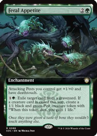 Feral Appetite (Extended Art) (SOC-086) - rare