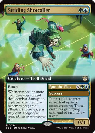 Striding Shotcaller (Extended Art) (SOC-098) - rare