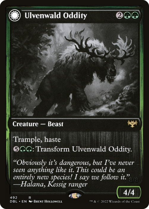 Ulvenwald Oddity // Ulvenwald Behemoth (DBL-492) - rare: (Double Faced Transform)