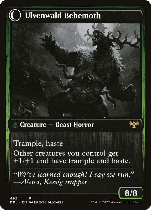 Ulvenwald Oddity // Ulvenwald Behemoth (DBL-492) - rare: (Double Faced Transform) - Foil