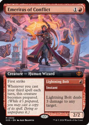 Emeritus of Conflict (Extended Art) (SOS-332) - mythic - Foil