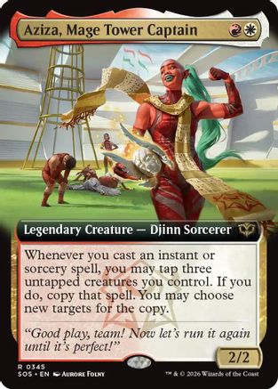 Aziza, Mage Tower Captain (Extended Art) (SOS-345) - rare - Foil