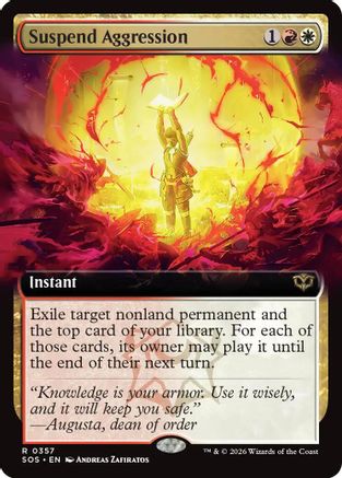 Suspend Aggression (Extended Art) (SOS-357) - rare - Foil