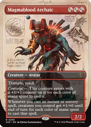 Magmablood Archaic (Borderless) (SOS-295) - rare - Foil