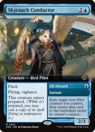 Skycoach Conductor (Extended Art) (SOS-322) - rare - Foil