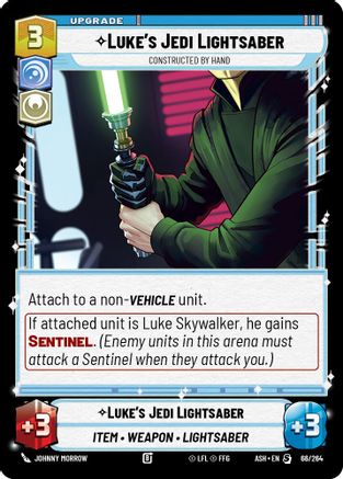 Luke's Jedi Lightsaber - Constructed by Hand (66/264) - AOTE - Special