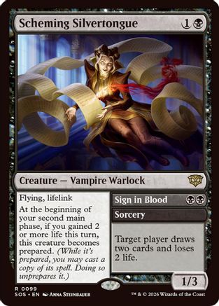 Scheming Silvertongue (SOS-099) - rare - Foil