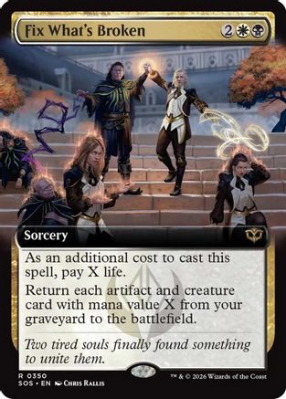 Fix What's Broken (Extended Art) (SOS-350) - rare - Foil