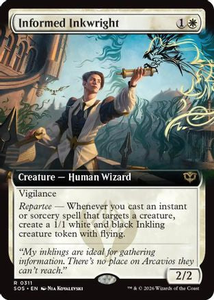 Informed Inkwright (Extended Art) (SOS-311) - rare - Foil