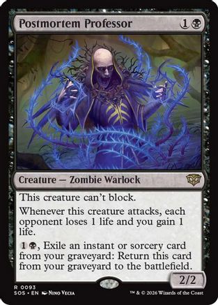 Postmortem Professor (SOS-093) - rare - Foil