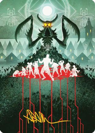 Feed the Swarm Art Card (Gold-Stamped Signature) (ASSOS-044) - special