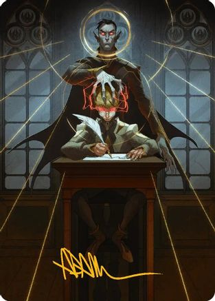 Vampiric Tutor Art Card (Gold-Stamped Signature) (ASSOS-045) - special