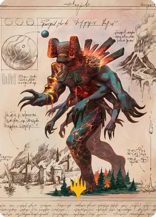 Magmablood Archaic Art Card (Gold-Stamped Planeswalker Symbol) (ASSOS-031) - special
