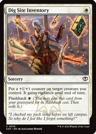 Dig Site Inventory (SOS-010) - common