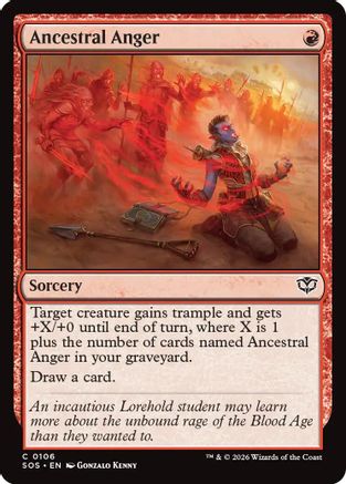 Ancestral Anger (SOS-106) - common - Foil