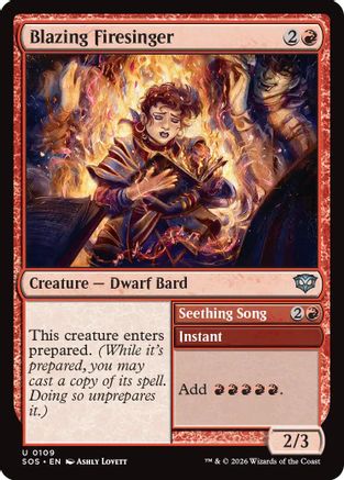 Blazing Firesinger (SOS-109) - uncommon