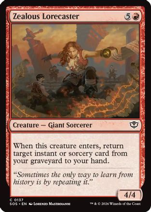 Zealous Lorecaster (SOS-137) - common
