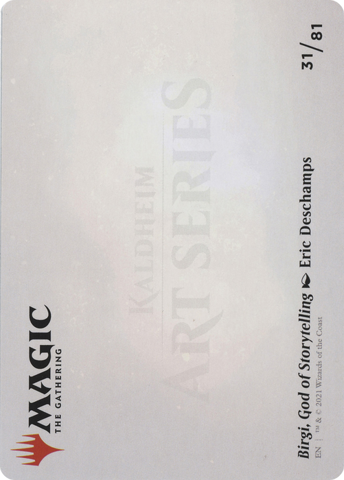 Birgi, God of Storytelling // Birgi, God of Storytelling (AKHM-031) - common (Borderless) - Foil