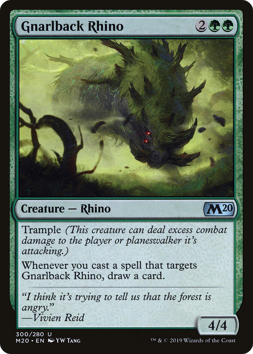 Gnarlback Rhino (M20-300) - uncommon