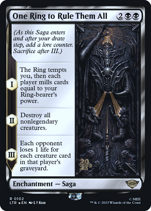 One Ring to Rule Them All (PRE-102S) - rare - Foil