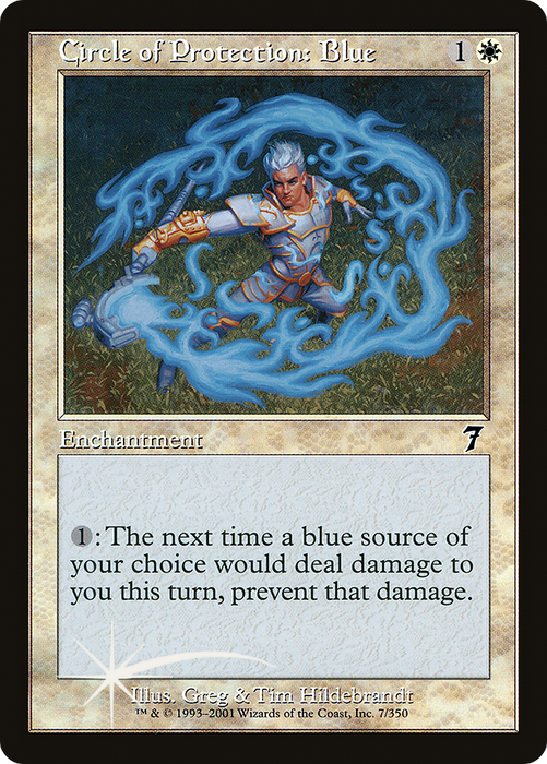Circle of Protection: Blue (7ED-07★) - common - Foil