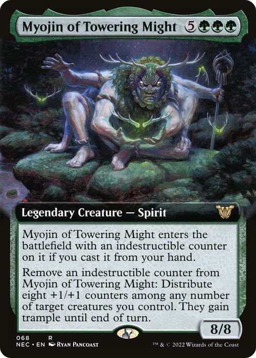 Myojin of Towering Might (NEC-068) - rare: (Extended Art)