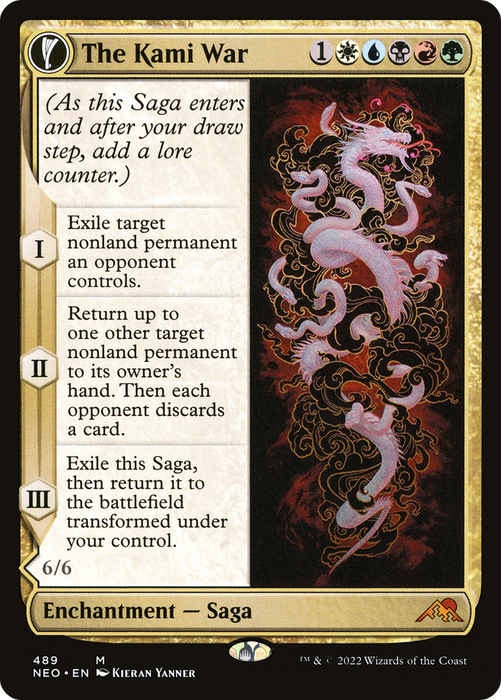 The Kami War // O-Kagachi Made Manifest (NEO-489) - mythic: (Extended Art, fandfc, enchantment) - Foil