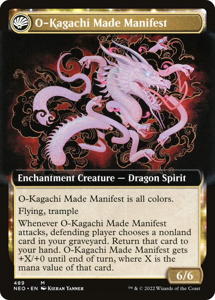 The Kami War // O-Kagachi Made Manifest (NEO-489) - mythic: (Extended Art, fandfc, enchantment)