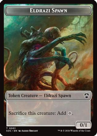 Eldrazi Spawn // Worm Double-Sided Token (SOC-1 // 26) - token