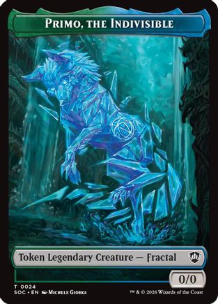 Primo, The Indivisble // Treasure Double-Sided Token (SOC-24 // 12) - token