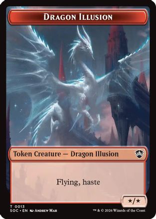 Dragon Illusion // Elemental (0002) Double-Sided Token (SOC-13 // 2) - token