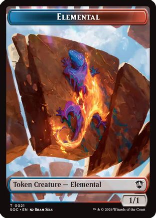 Elemental (0021) // Phyrexian Myr Double-Sided Token (SOC-21 // 8) - token