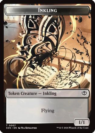 Inkling (0007) // Spirit (0011) Double-Sided Token (SOS-7 // 11) - token