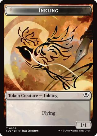 Inkling (0006) // Spirit (0010) Double-Sided Token (SOS-6 // 10) - token