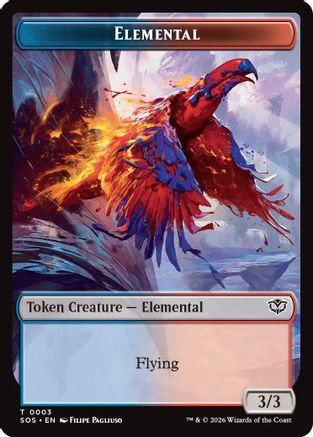 Elemental (0003) // Treasure Double-Sided Token (SOS-3 // 12) - token