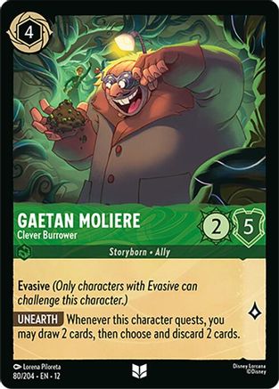 Gaetan Moliere - Clever Burrower (80/204) - WU - Uncommon