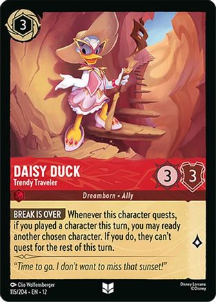 Daisy Duck - Trendy Traveler (115/204) - WU - Uncommon - Cold Foil