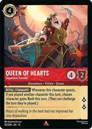 Queen of Hearts - Impatient Traveler (122/204) - WU - Rare