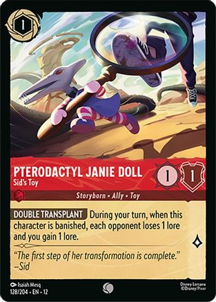 Pterodactyl Janie Doll - Sid's Toy (128/204) - WU - Common - Cold Foil