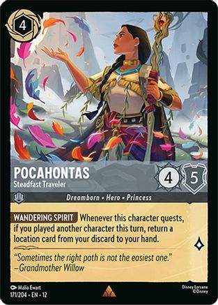 Pocahontas - Steadfast Traveler (171/204) - WU - Rare - Cold Foil