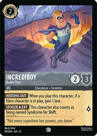 Incrediboy - Buddy Pine (177/204) - WU - Common - Cold Foil
