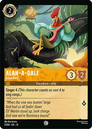 Alan-a-Dale - Loyal Bard (7/204) - WU - Common - Cold Foil